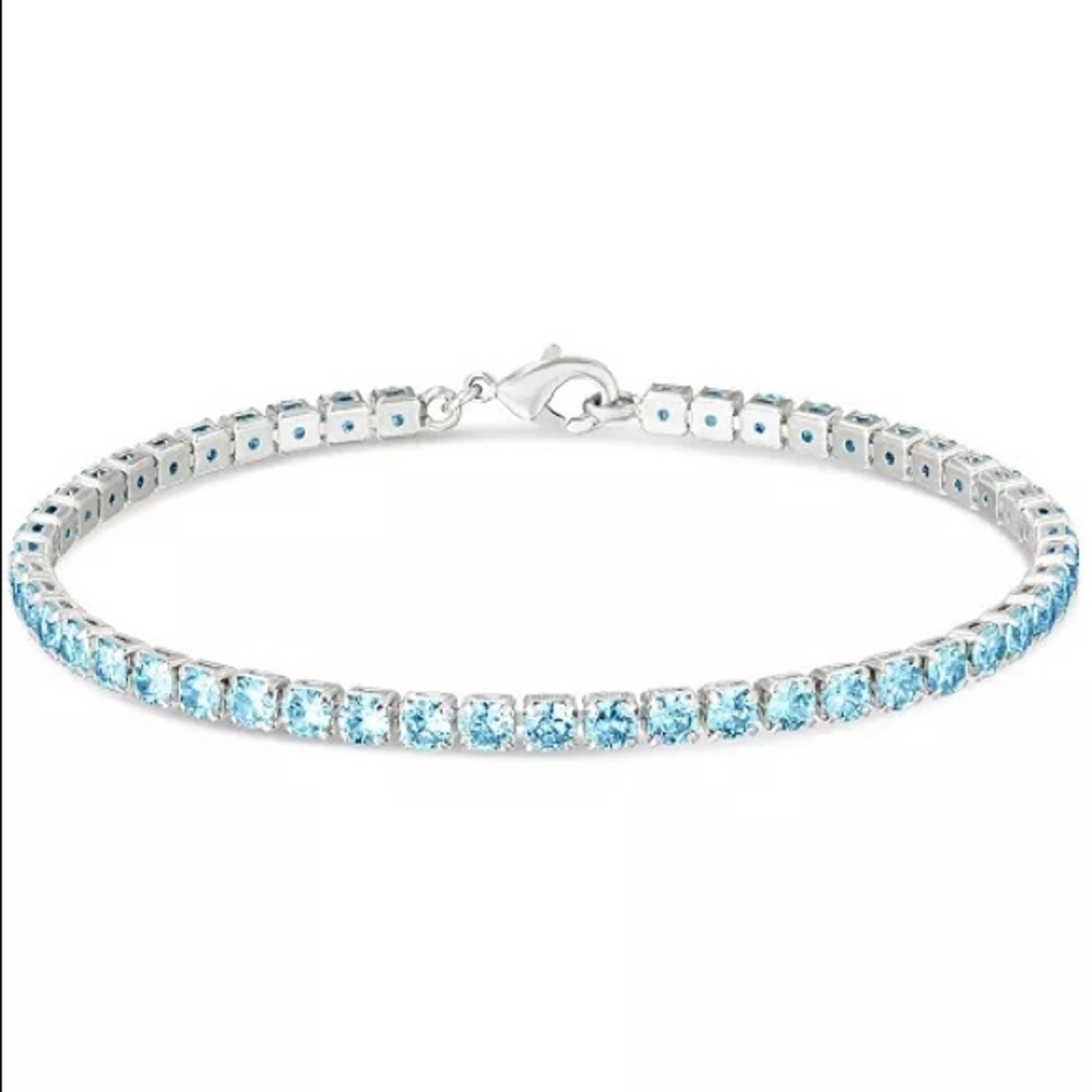 Macy's
Simulated Blue Topaz Line Bracelet